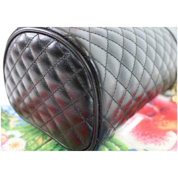 Gucci Trapuntta Calfskin Leather Belt Crossbody Bag - black color