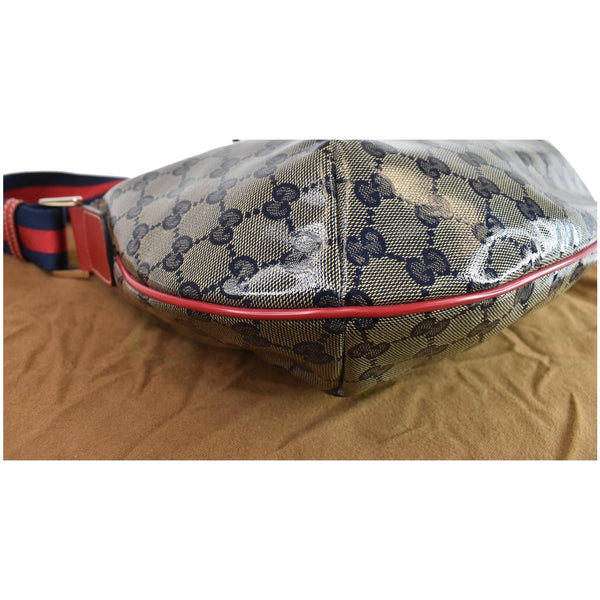 GUCCI GG Canvas Web Messenger Bag Red/Navy 181092