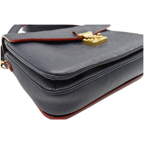 LOUIS VUITTON Metis Pochette Empreinte Leather Crossbody Bag Navy Blue