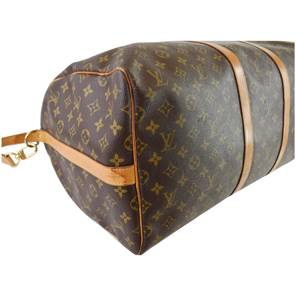 LOUIS VUITTON  Keepall Bandouliere 55 Monogram Canvas Travel Bag Brown