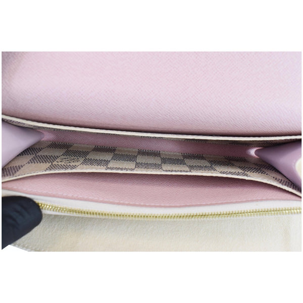 LOUIS VUITTON Emilie Damier Azur Wallet White