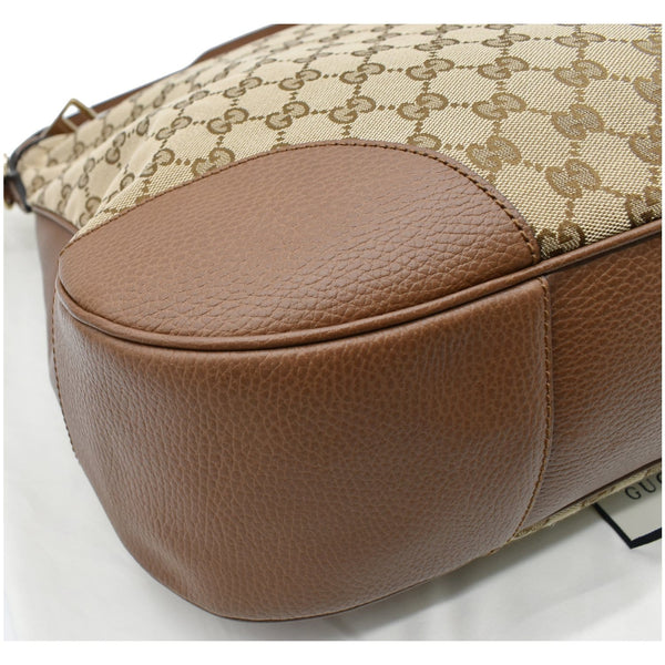 GUCCI Large Bree GG Canvas Hobo Bag Brown 449244