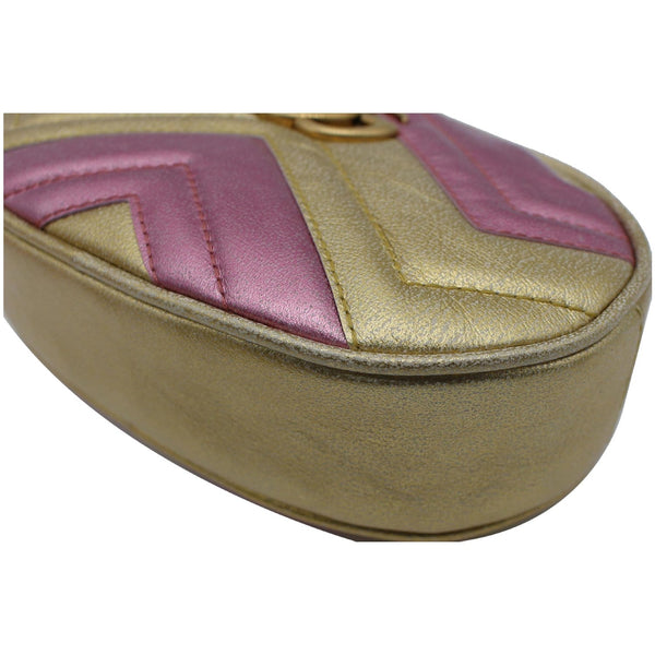 Gucci Marmont Matelasse Metallic Calfskin Leather Belt Bag for women