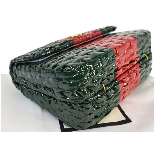 Gucci Wicker Linea Cestino Mini Web Shoulder Bag - red