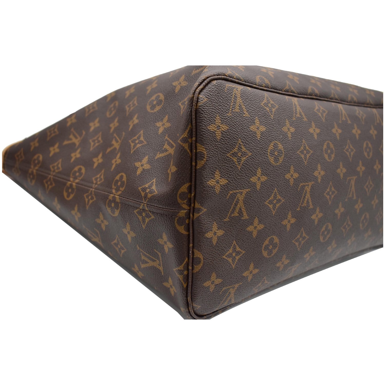 Neverfull cloth tote Louis Vuitton Brown in Cloth - 32260318