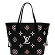 Louis Vuitton Neverfull MM Wild At Heart Monogram Giant Tote Bag Black