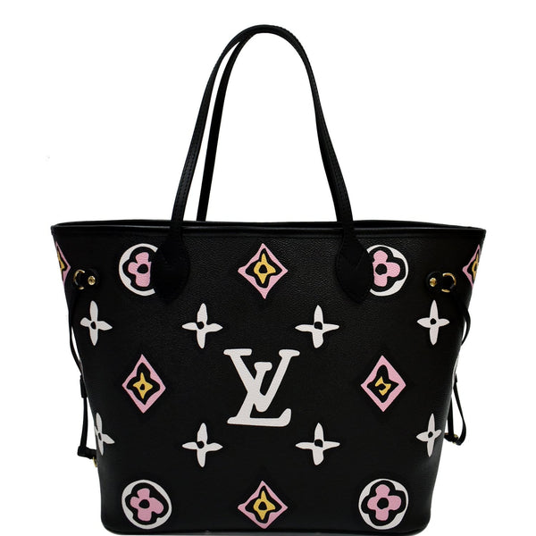 Louis Vuitton Neverfull MM Wild At Heart Monogram Giant Tote Bag Black