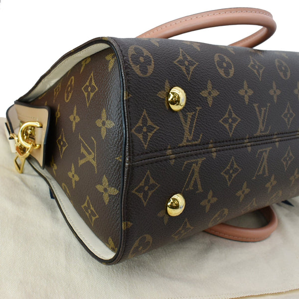 LOUIS VUITTON Tuileries Monogram Canvas Shoulder Bag Sesame Peach Creme