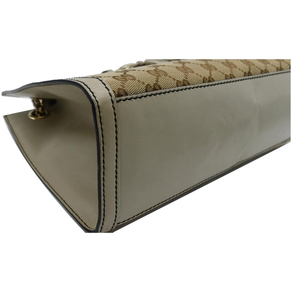 GUCCI Emily Large Guccissima Chain Shoulder Bag Beige 295403