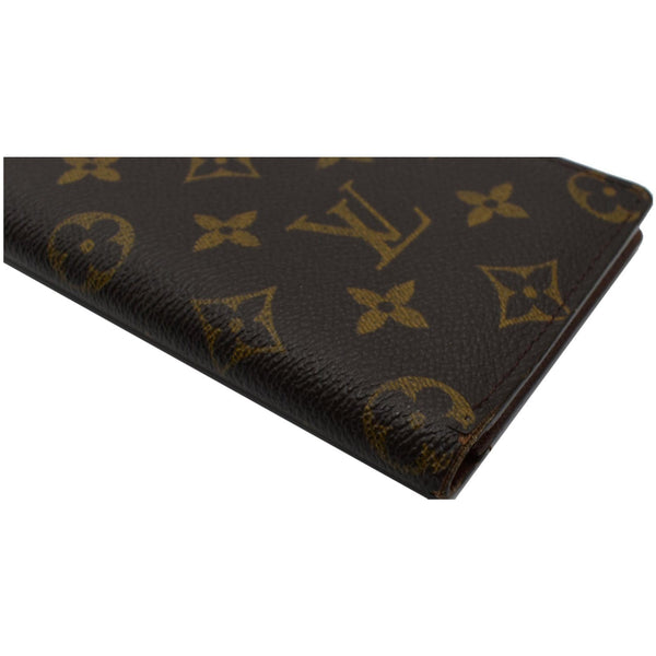 LOUIS VUITTON Checkbook Holder Monogram Canvas Wallet Brown
