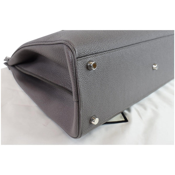 Gucci Zumi Medium Grainy Leather Top Handle Bag Dusty Grey 564714