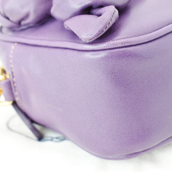 PRADA Nappa Rose Leather Crossbody Bag Viola