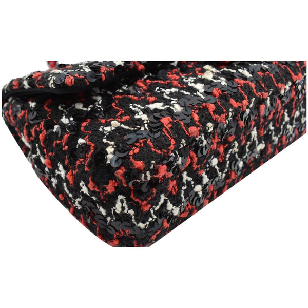 CHANEL Flap Tweed Fabric Shoulder Bag Multicolor