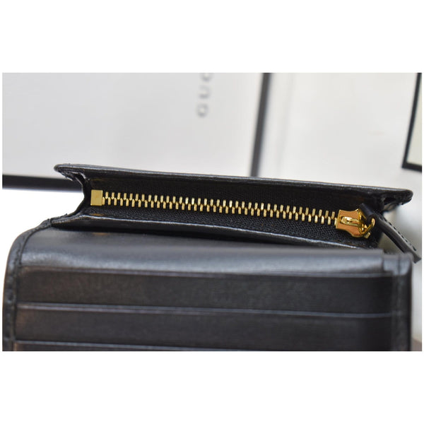 GUCCI Horsebit 1955 Card Case Wallet Black 621887