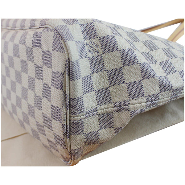 Louis Vuitton Neverfull MM Damier Azur Shoulder Bag corner look