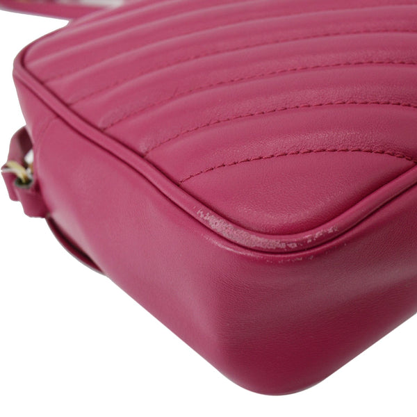 YVES SAINT LAURENT Lou Leather Camera Crossbody Bag Pink