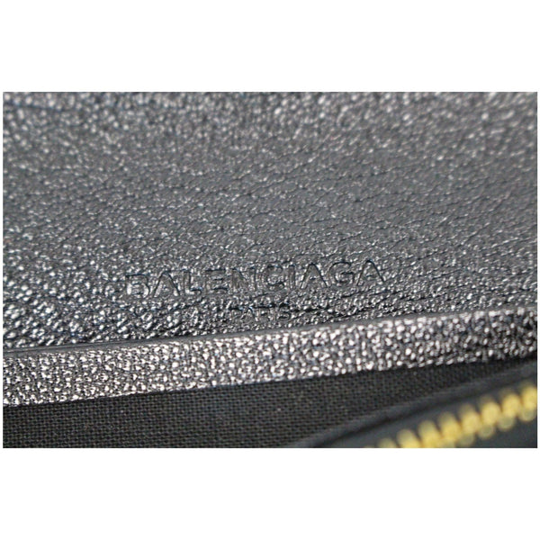 BALENCIAGA Classic Metallic Edge Continental Zip Around Wallet Black - 25% OFF