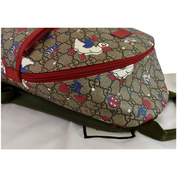 GUCCI Children's Duck Printed GG Coated Canvas Backpack Biege