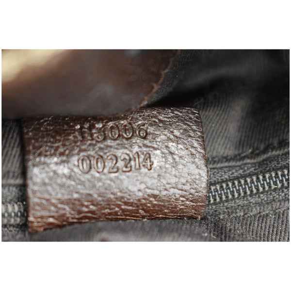 GUCCI Drawstring GG Monogram Canvas Hobo Bag Beige 115006