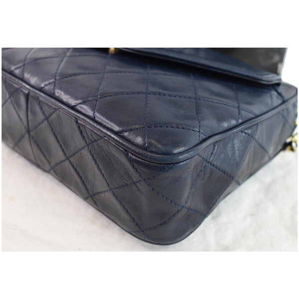 Chanel Front Pocket Lambskin Leather bag corner