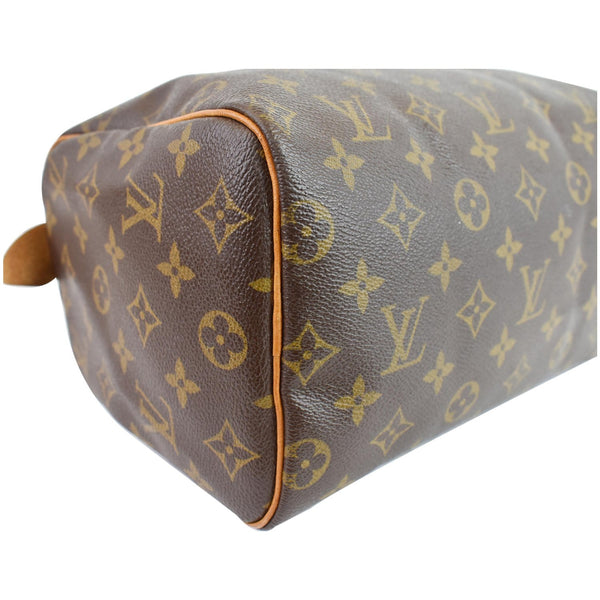 Louis Vuitton Speedy 25 Monogram Canvas Satchel Bag - corner seams