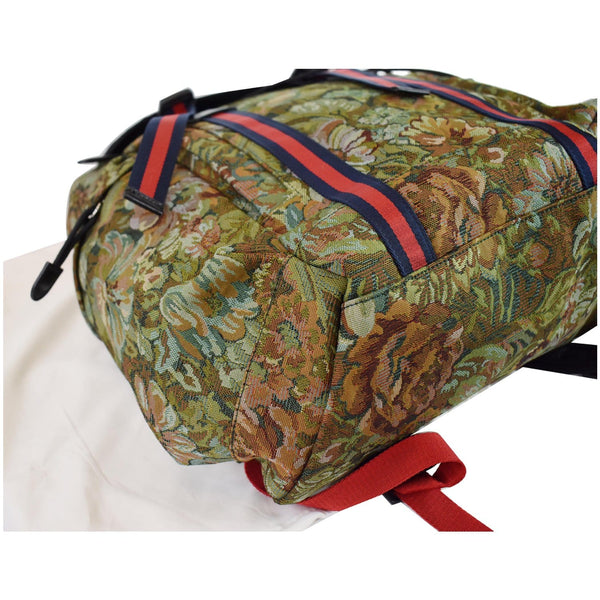 used Gucci Floral Brocade Leather Bag Multicolor