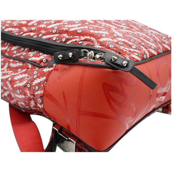CHRISTIAN LOUBOUTIN Graphic-Print Woven Backpack Red