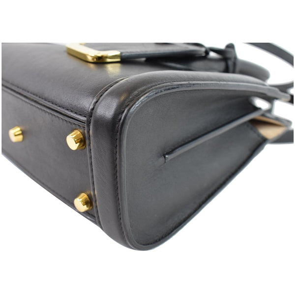 ALEXANDER MCQUEEN Heroine 21 Mini Leather Tote Bag Black