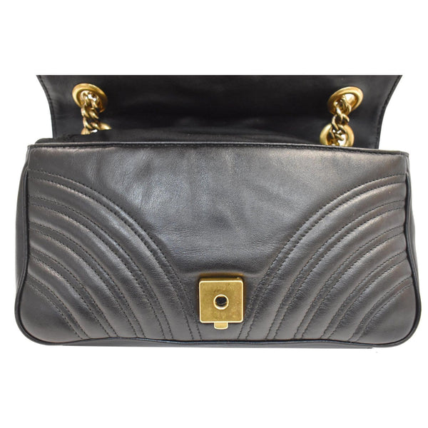 Gucci GG Marmont Small Matelasse Leather handbag - front opened | DDH
