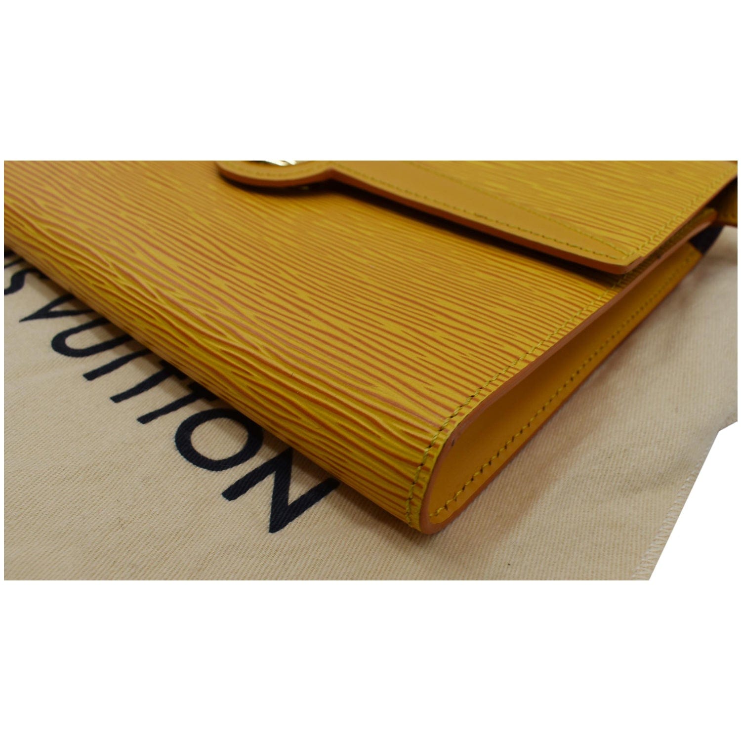 Louis Vuitton Pochette Epi Leder rot gold hardware