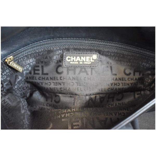 CHANEL CC Chocolate Bar Flap Bag Black