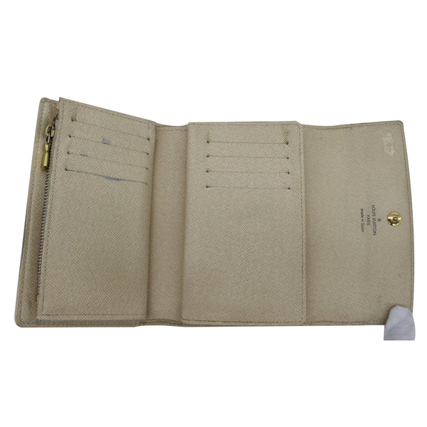 LOUIS VUITTON Alexandra Damier Azur Wallet White