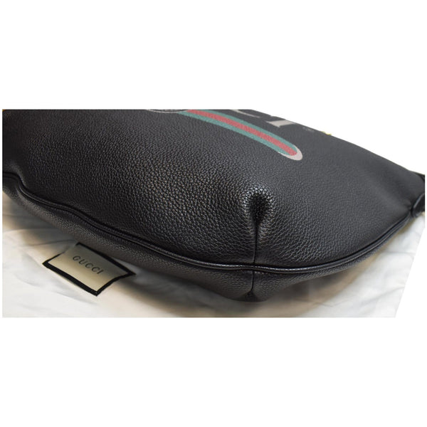 Gucci Half Moon Logo Calfskin Leather Hobo Handbag - bottom preview | DDH