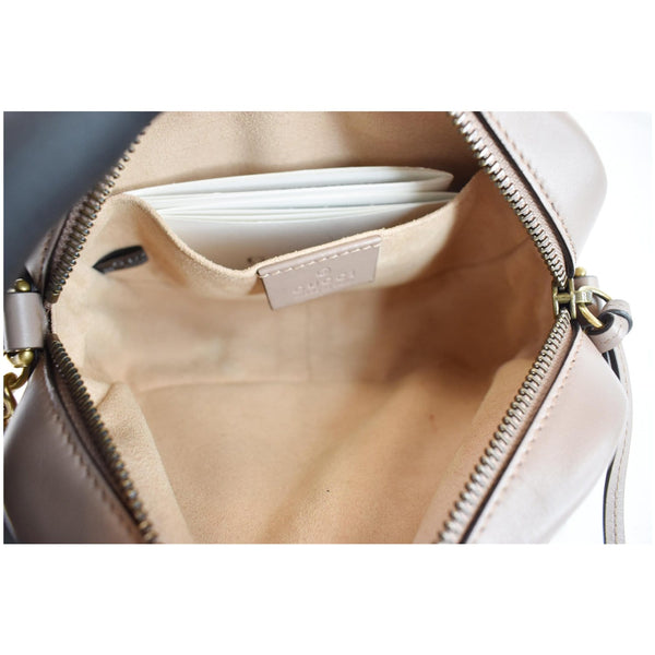 Gucci GG Marmont Matelasse Mini Leather bag interior look