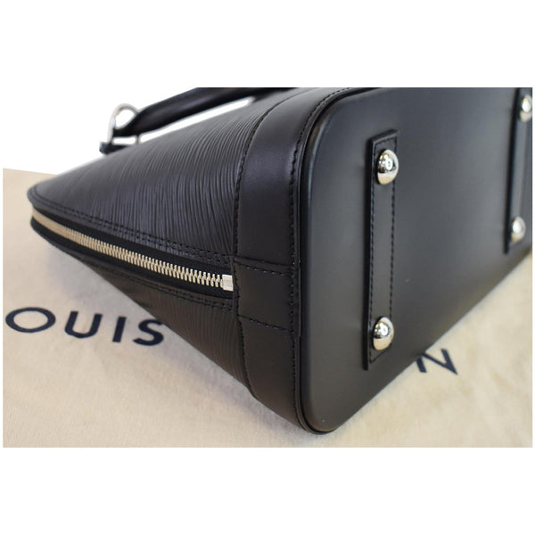 LOUIS VUITTON Alma PM Epi Leather Satchel Bag Black