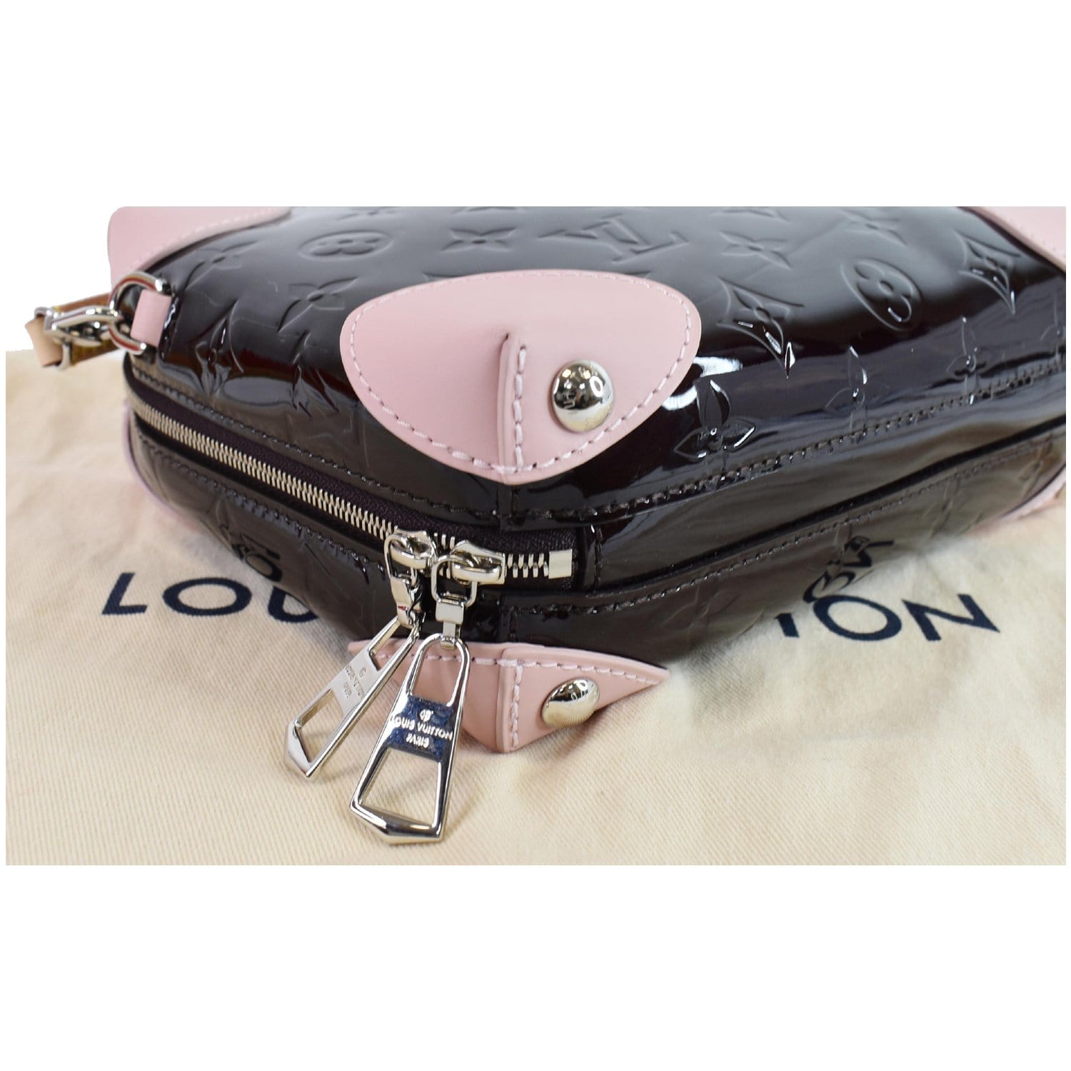 LOUIS VUITTON Monogram Vernis Bedford Hand Bag Amarante M91996 LV