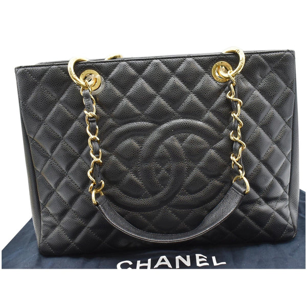 Chanel Grand Shopping GST Caviar Leather Tote Bag Black
