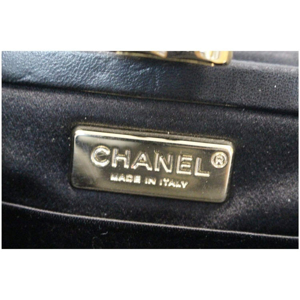 Chanel Timeless CC Lock Lambskin Leather Clutch made in Italy