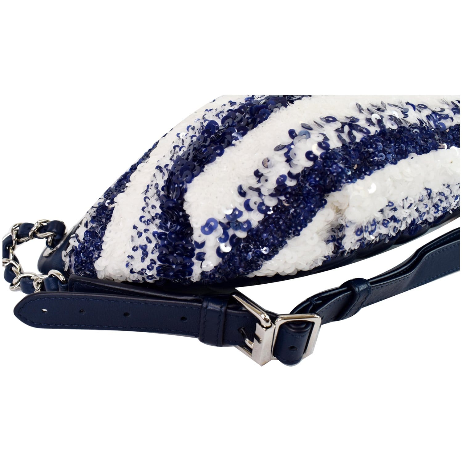 Chanel Blue CC Chain Infinity Waist Belt Bag – The Closet