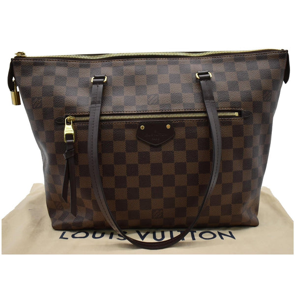 LOUIS VUITTON Iena MM Damier Ebene Shoulder Bag Brown
