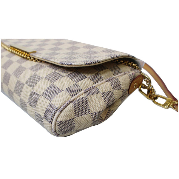 LOUIS VUITTON Favorite MM Damier Azur Crossbody Bag White