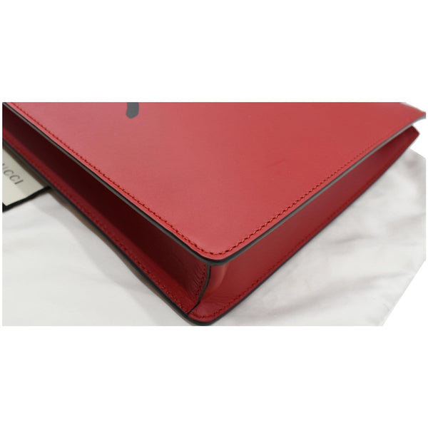 Gucci Diamond GG Calfskin Leather Messenger Bag Red 429004