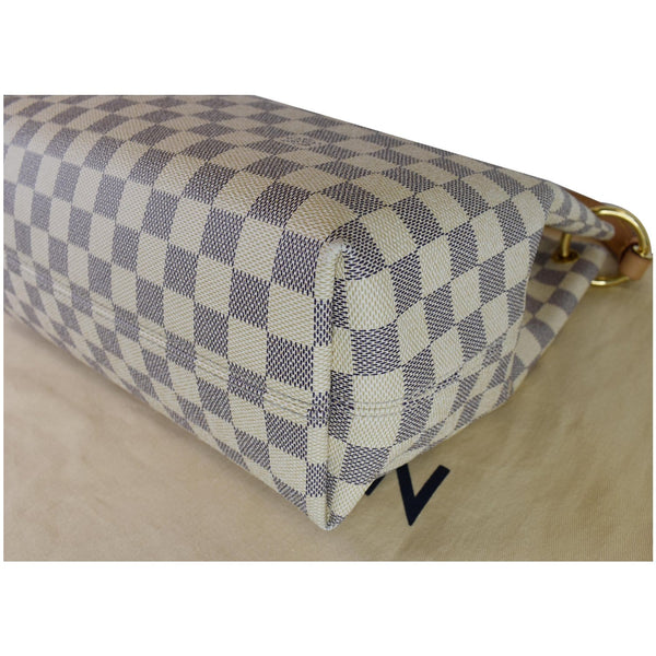 Louis Vuitton Graceful PM Damier Azur Shoulder Bag - corner side