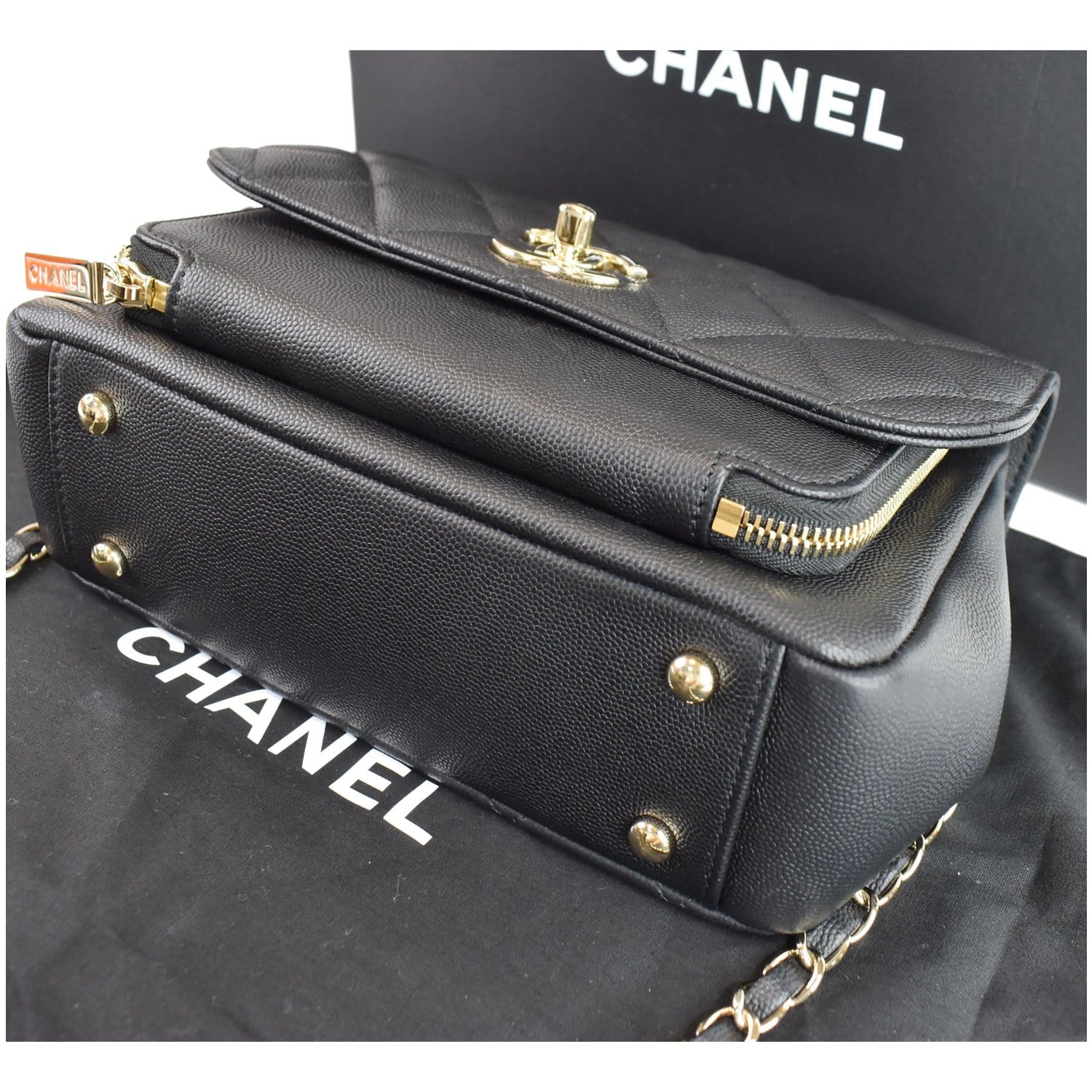 Chanel Medium Caviar Caramel Business Affinity Bag - THE PURSE AFFAIR