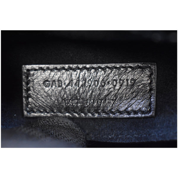 YVES SAINT LAURENT Monogram Sunset Medium Leather Shoulder Bag Black