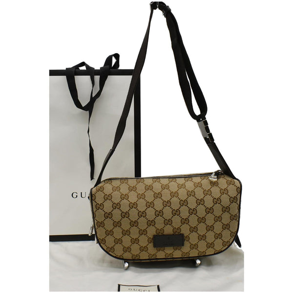 Gucci Waist Pouch GG Canvas Belt Bag - beige/black
