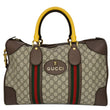 Gucci Neo Vintage Supreme Monogram Web Duffel Travel Bag