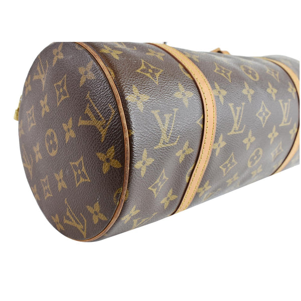 LOUIS VUITTON Papillon 30 Monogram Canvas Satchel Bag Brown