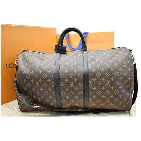 Louis Vuitton Keepall Bandouliere 55 Monogram Macassar Bag