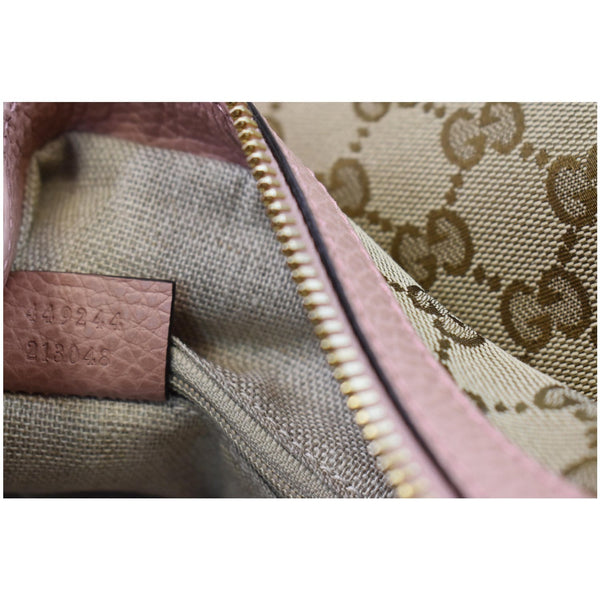 GUCCI Large Bree GG Canvas Hobo Bag Pink 449244
